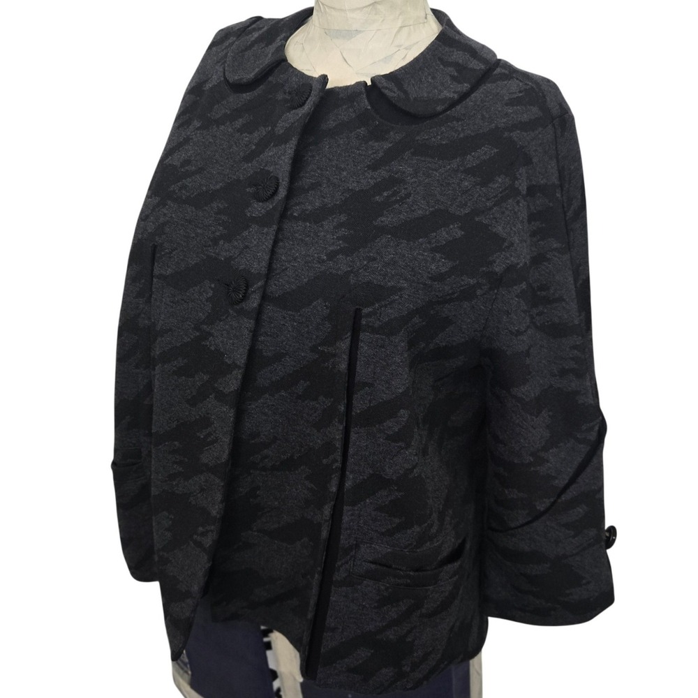Marc‎ By Marc Jacobs Swing Coat Womens XS Gray Camo Knit Peter Pan Collar Jacket - Picture 2 of 11